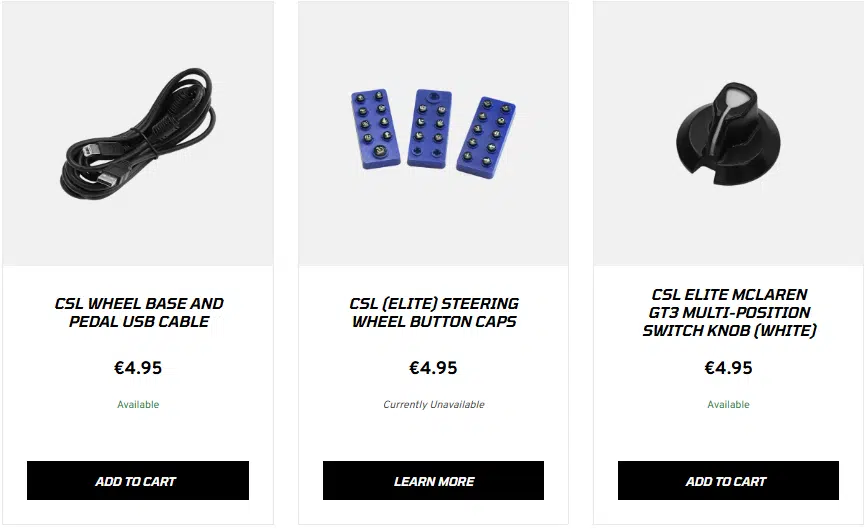 Fanatec piezas détachées 2