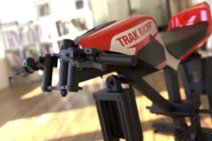 Trak Racer presenta novedades en la SimRacing Expo: cabina de moto y mando con retroalimentación.