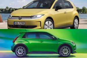 Identificación Volkswagen. Polo Trend vs Renault 5 Five: duelo de coches urbanos eléctricos a precios reducidos