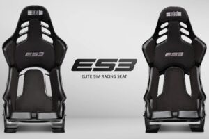 Next Level Racing ES3 Elite presenta asientos de carreras en fibra de carbono y vidrio.